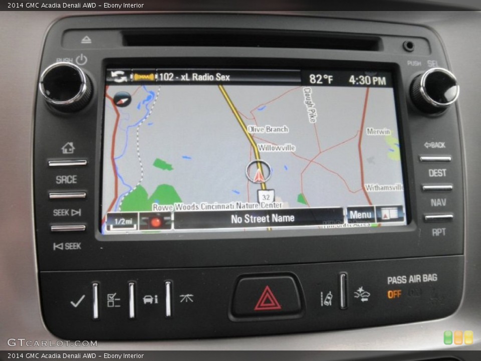 Ebony Interior Navigation for the 2014 GMC Acadia Denali AWD #84887276