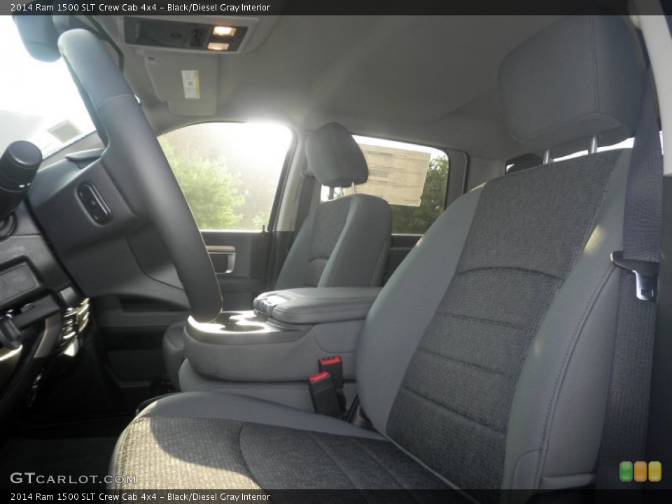 Black/Diesel Gray Interior Front Seat for the 2014 Ram 1500 SLT Crew Cab 4x4 #84889106