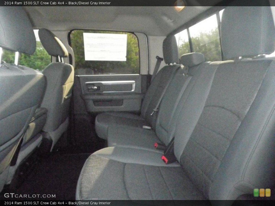 Black/Diesel Gray Interior Rear Seat for the 2014 Ram 1500 SLT Crew Cab 4x4 #84889154