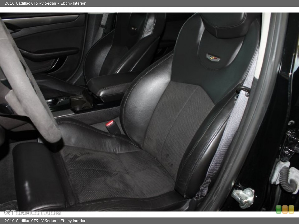 Ebony Interior Front Seat for the 2010 Cadillac CTS -V Sedan #84889421