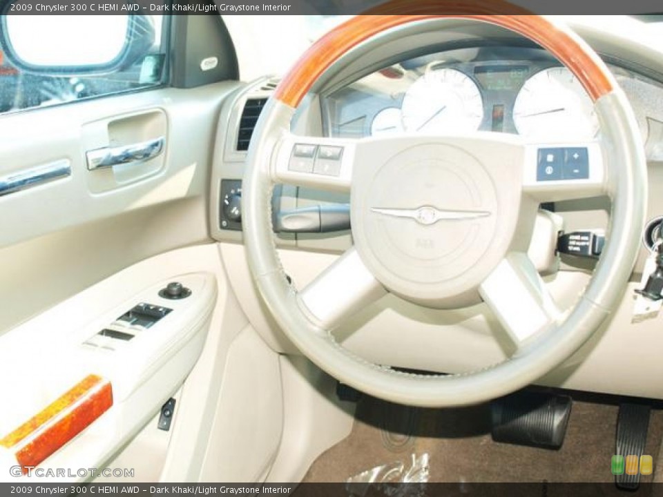 Dark Khaki/Light Graystone Interior Steering Wheel for the 2009 Chrysler 300 C HEMI AWD #84891719