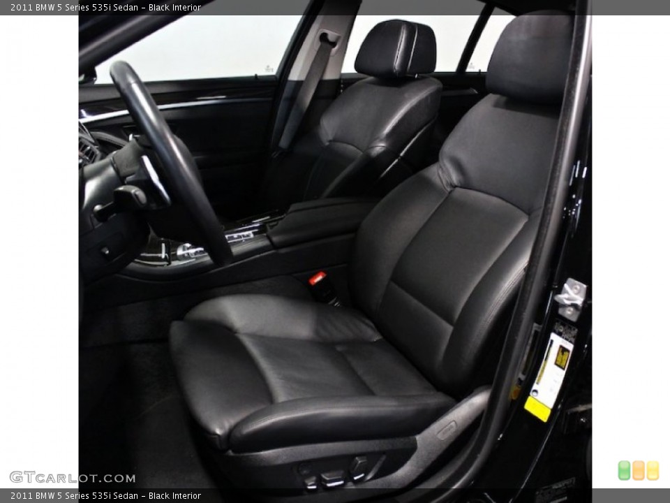 Black Interior Front Seat for the 2011 BMW 5 Series 535i Sedan #84898979