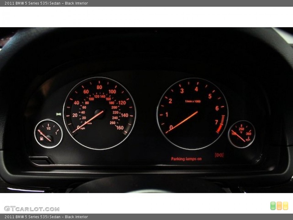 Black Interior Gauges for the 2011 BMW 5 Series 535i Sedan #84899093