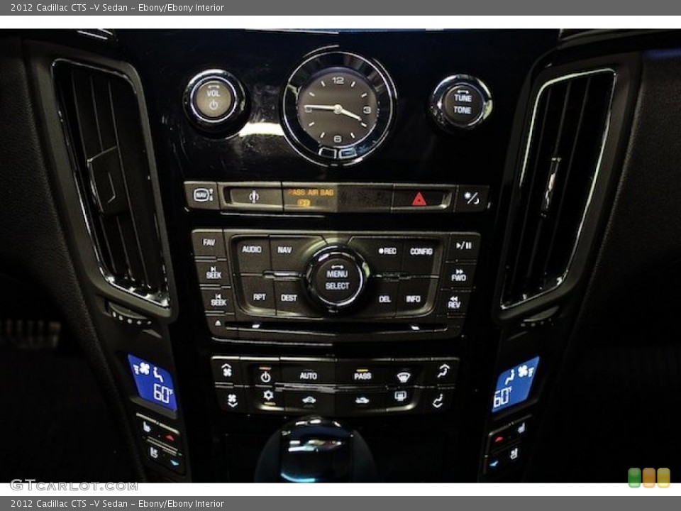 Ebony/Ebony Interior Controls for the 2012 Cadillac CTS -V Sedan #84901265