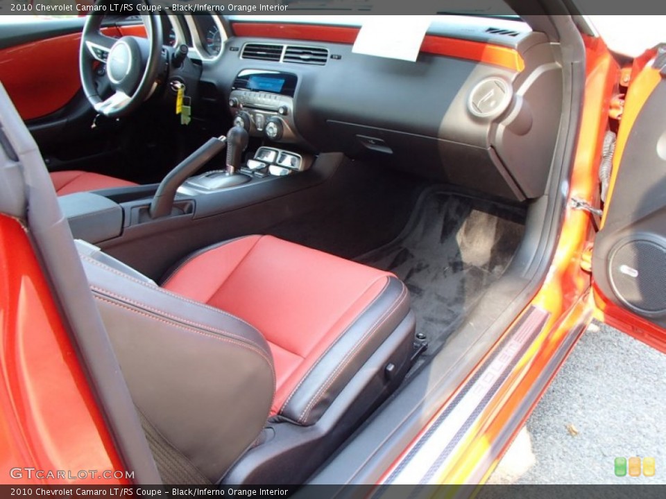 Black/Inferno Orange Interior Dashboard for the 2010 Chevrolet Camaro LT/RS Coupe #84901781