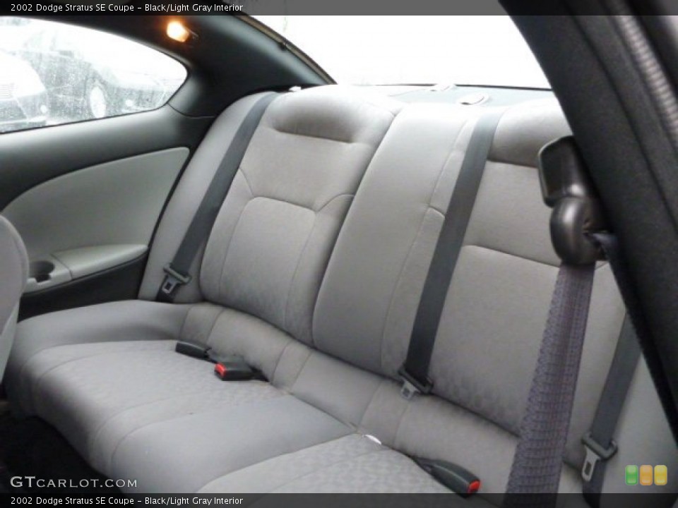 Black/Light Gray Interior Rear Seat for the 2002 Dodge Stratus SE Coupe #84902495