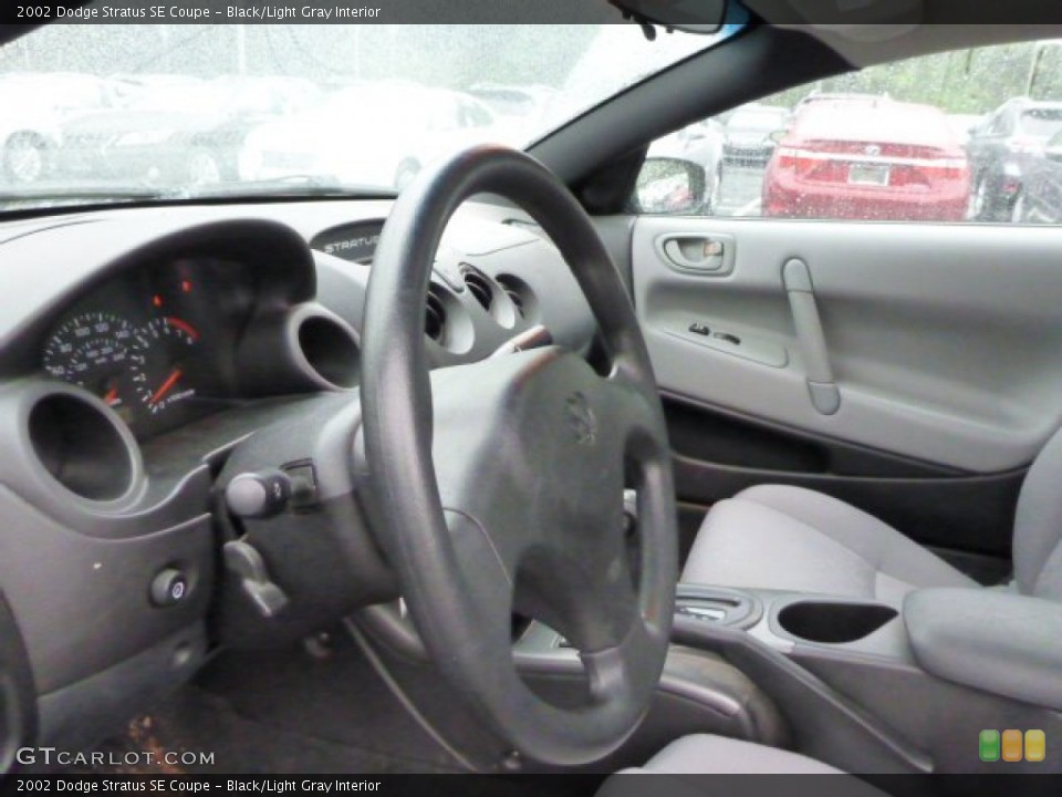 Black/Light Gray Interior Steering Wheel for the 2002 Dodge Stratus SE Coupe #84902684