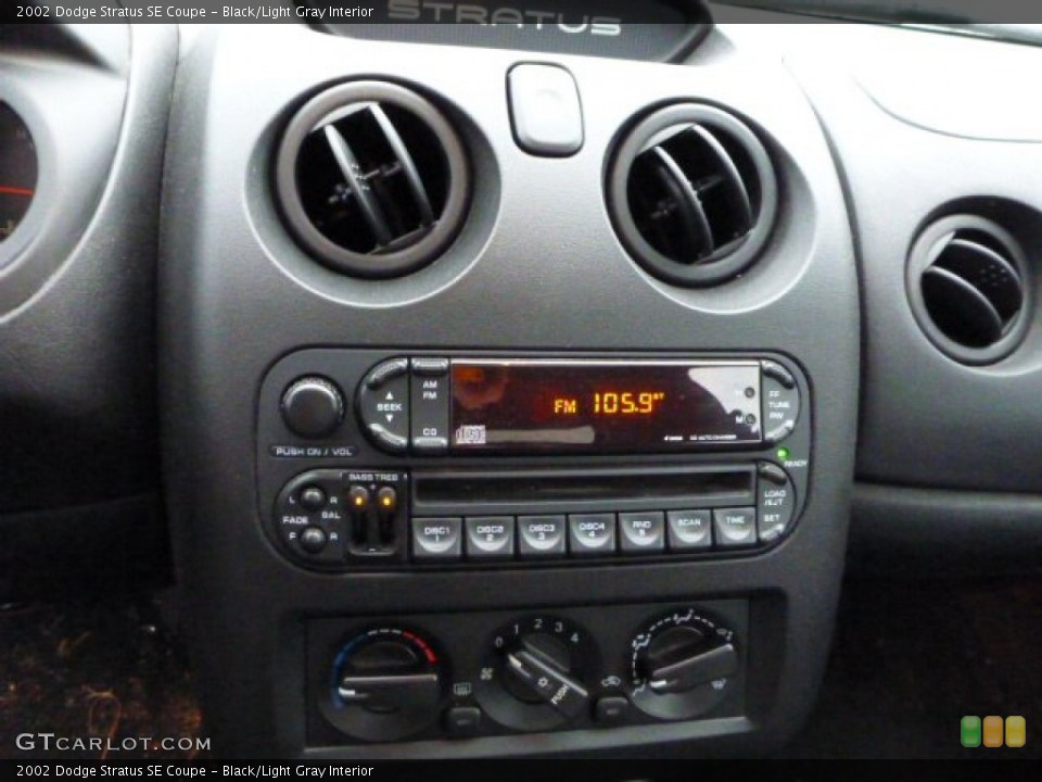 Black/Light Gray Interior Controls for the 2002 Dodge Stratus SE Coupe #84902699
