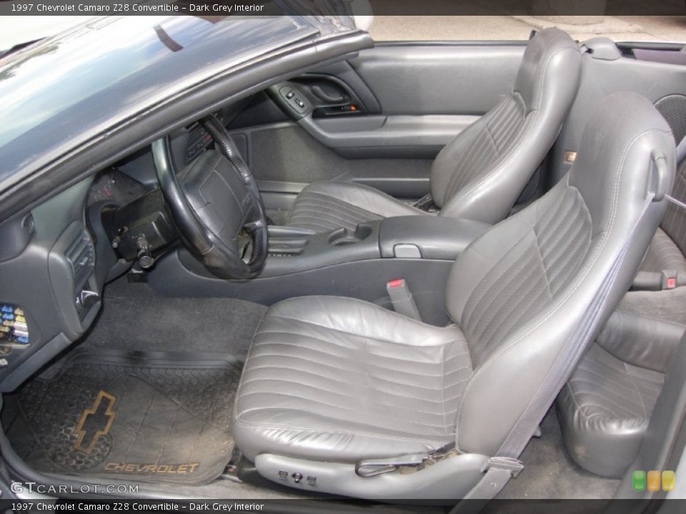 Dark Grey Interior Photo for the 1997 Chevrolet Camaro Z28 Convertible #84903047