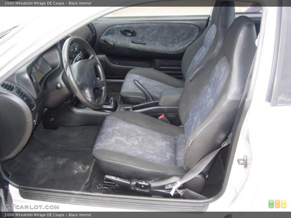 Black Interior Front Seat for the 2000 Mitsubishi Mirage DE Coupe #84903416