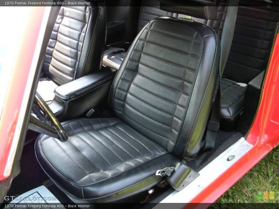 Black Interior Front Seat for the 1970 Pontiac Firebird Formula 400 #84907099