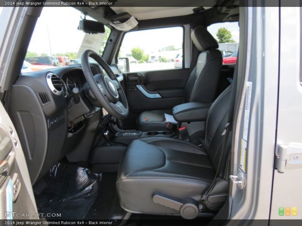 Black Interior Front Seat for the 2014 Jeep Wrangler Unlimited Rubicon 4x4 #84908509