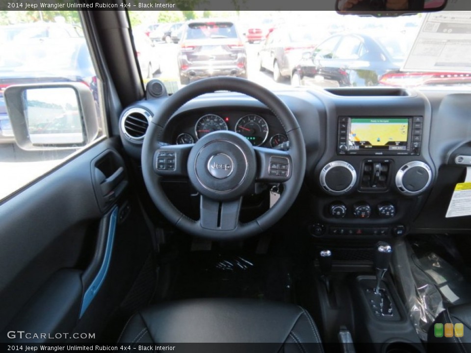 Black Interior Dashboard for the 2014 Jeep Wrangler Unlimited Rubicon 4x4 #84908536