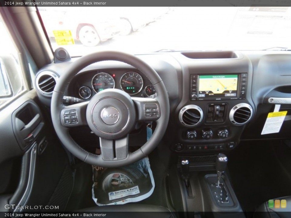 Black Interior Dashboard for the 2014 Jeep Wrangler Unlimited Sahara 4x4 #84909118