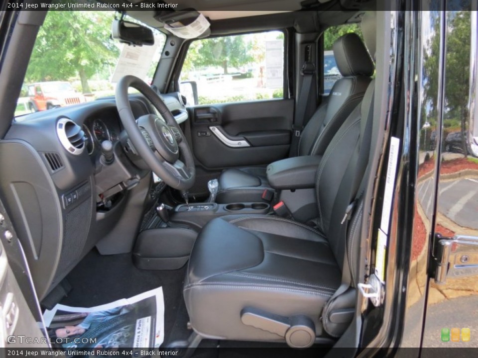 Black Interior Front Seat for the 2014 Jeep Wrangler Unlimited Rubicon 4x4 #84909604
