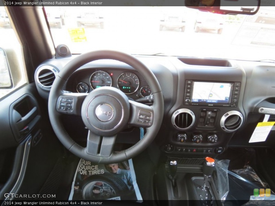 Black Interior Dashboard for the 2014 Jeep Wrangler Unlimited Rubicon 4x4 #84909629