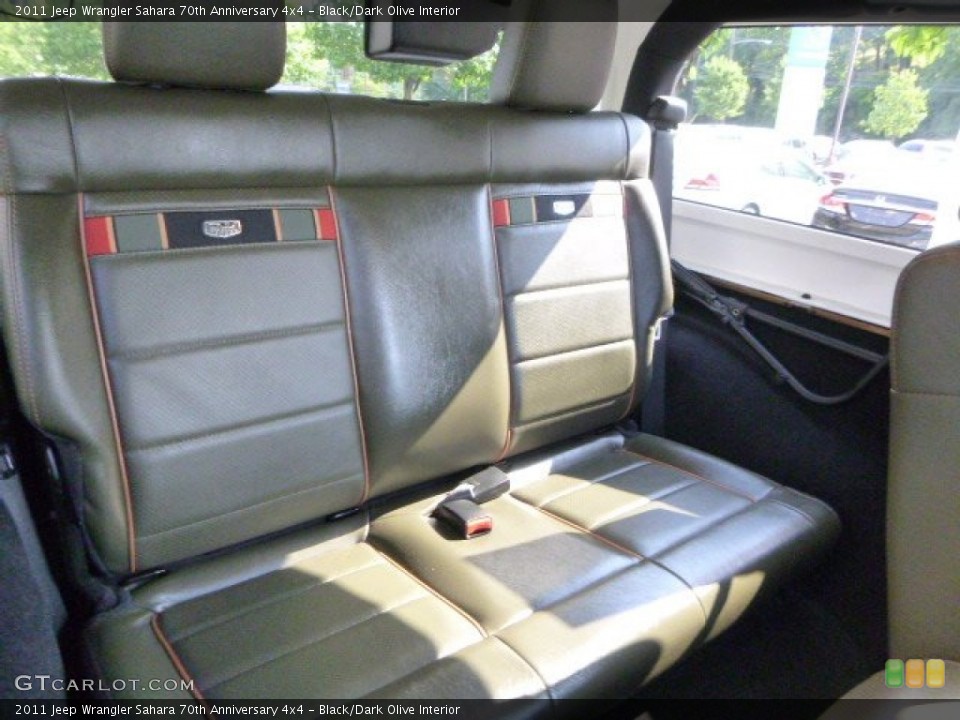 Black/Dark Olive Interior Rear Seat for the 2011 Jeep Wrangler Sahara 70th Anniversary 4x4 #84911323