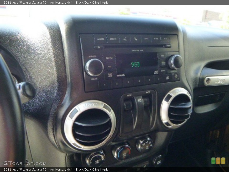 Black/Dark Olive Interior Controls for the 2011 Jeep Wrangler Sahara 70th Anniversary 4x4 #84911521