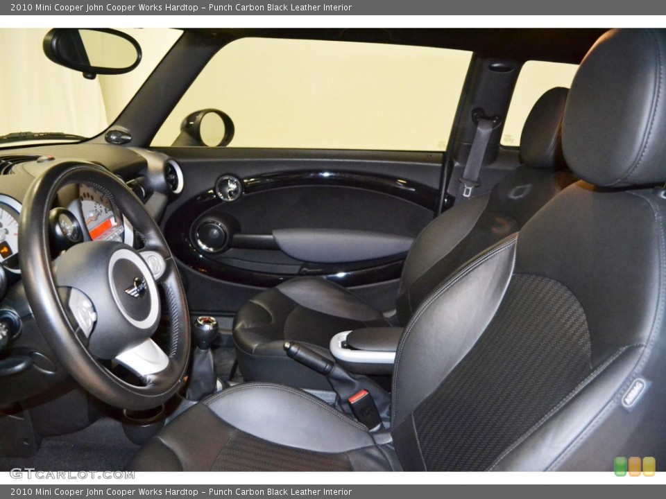 Punch Carbon Black Leather Interior Front Seat for the 2010 Mini Cooper John Cooper Works Hardtop #84914171