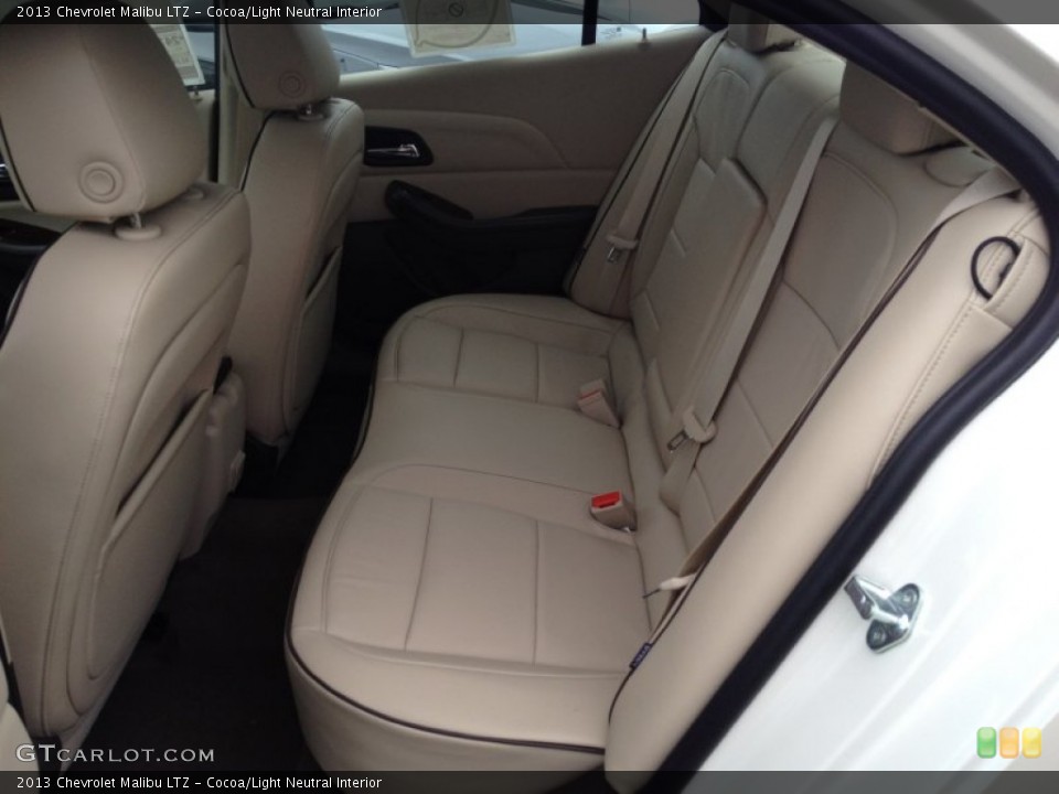 Cocoa/Light Neutral Interior Rear Seat for the 2013 Chevrolet Malibu LTZ #84915759