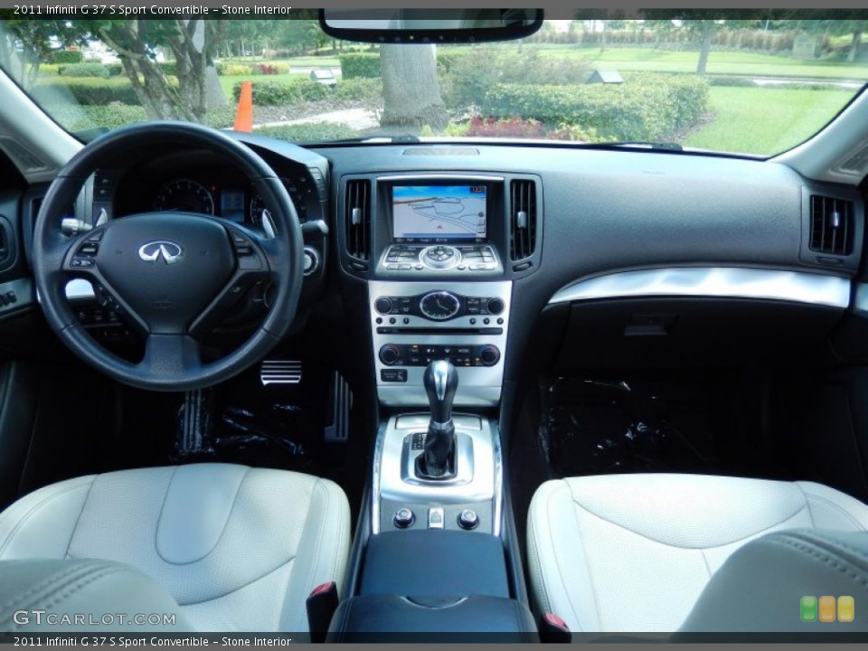 Stone Interior Dashboard for the 2011 Infiniti G 37 S Sport Convertible #84917123