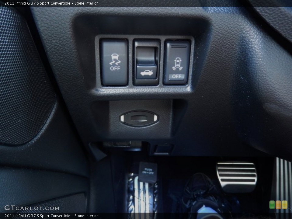 Stone Interior Controls for the 2011 Infiniti G 37 S Sport Convertible #84917243