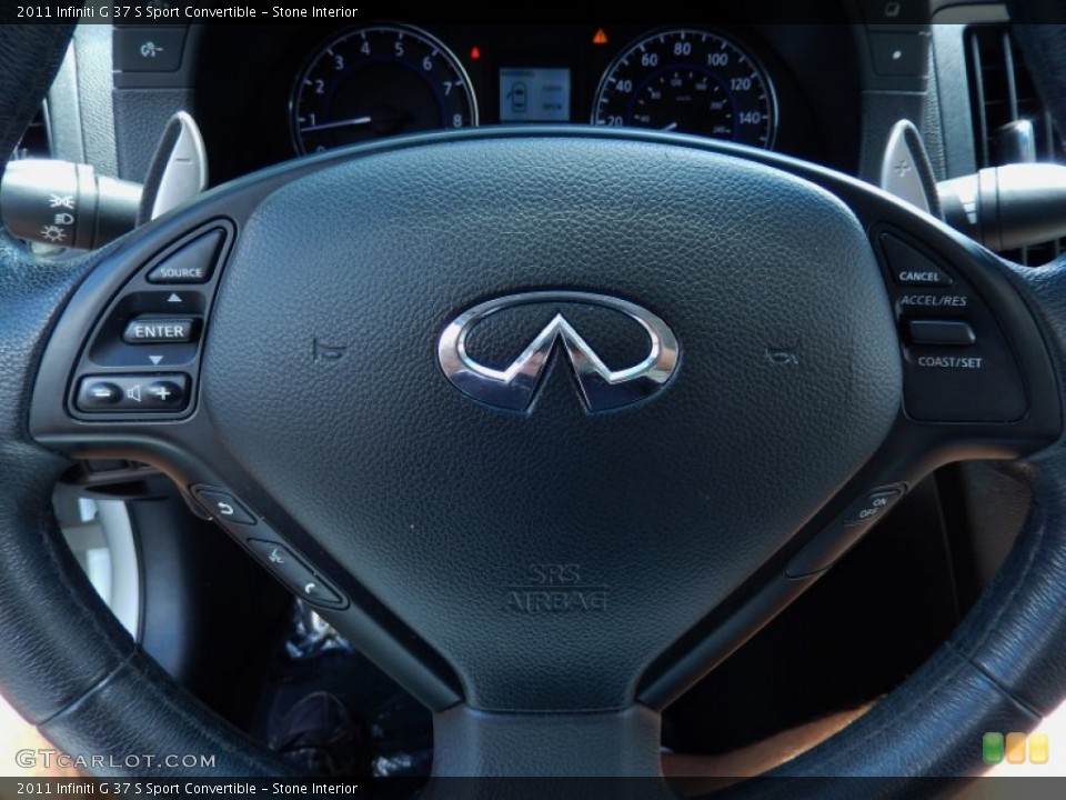 Stone Interior Steering Wheel for the 2011 Infiniti G 37 S Sport Convertible #84917272