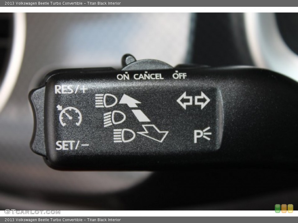 Titan Black Interior Controls for the 2013 Volkswagen Beetle Turbo Convertible #84919403