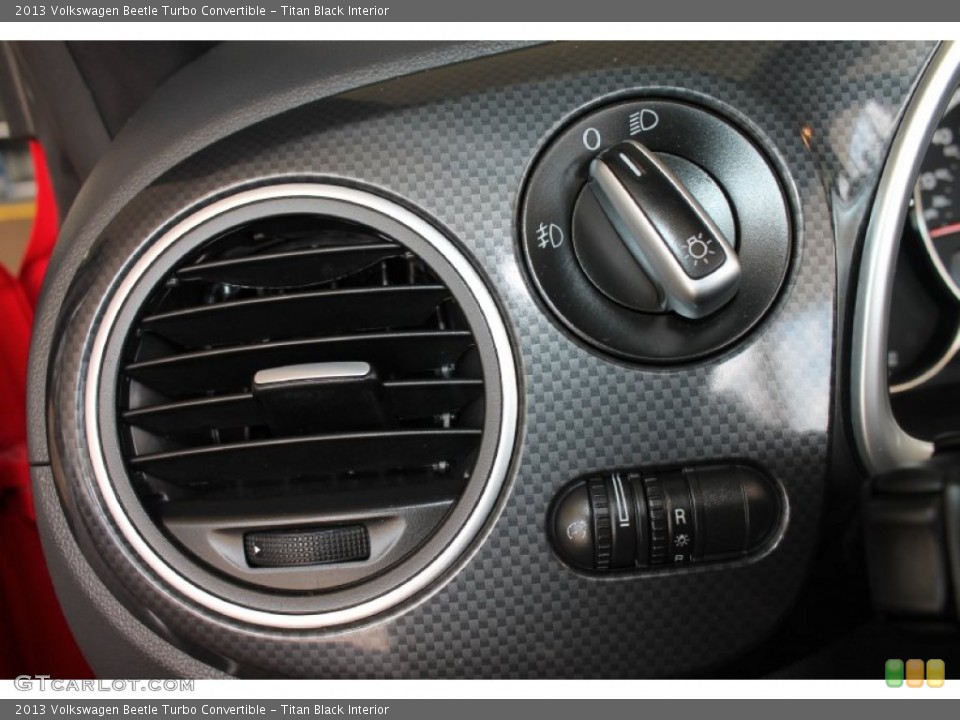 Titan Black Interior Controls for the 2013 Volkswagen Beetle Turbo Convertible #84919447