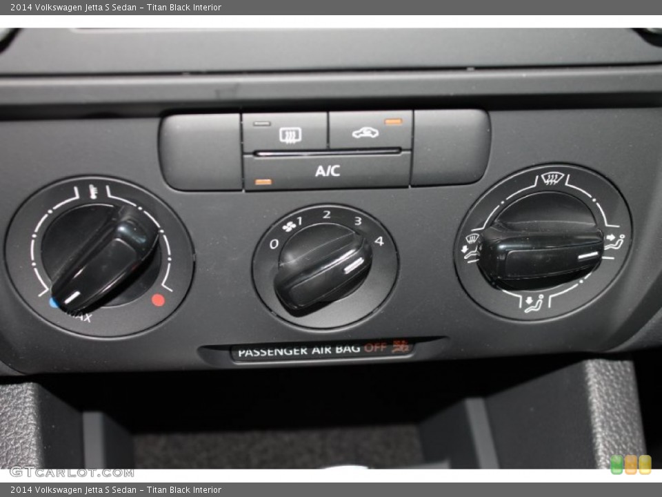 Titan Black Interior Controls for the 2014 Volkswagen Jetta S Sedan #84920200