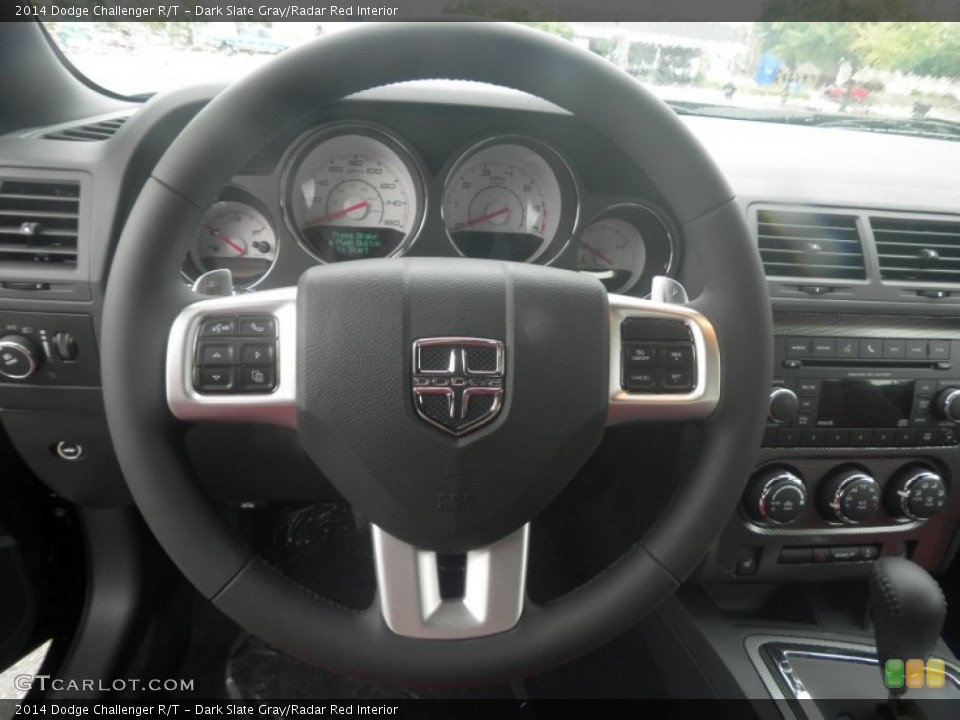 Dark Slate Gray/Radar Red Interior Steering Wheel for the 2014 Dodge Challenger R/T #84921472