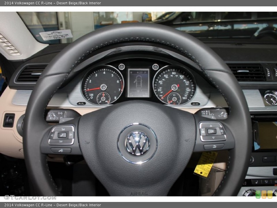 Desert Beige/Black Interior Steering Wheel for the 2014 Volkswagen CC R-Line #84921766