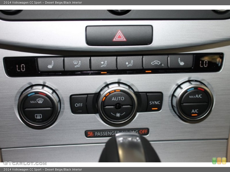 Desert Beige/Black Interior Controls for the 2014 Volkswagen CC Sport #84922506