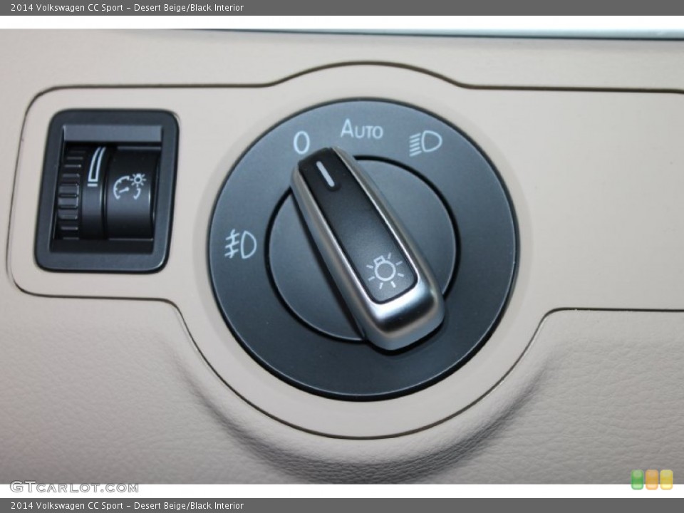 Desert Beige/Black Interior Controls for the 2014 Volkswagen CC Sport #84922594