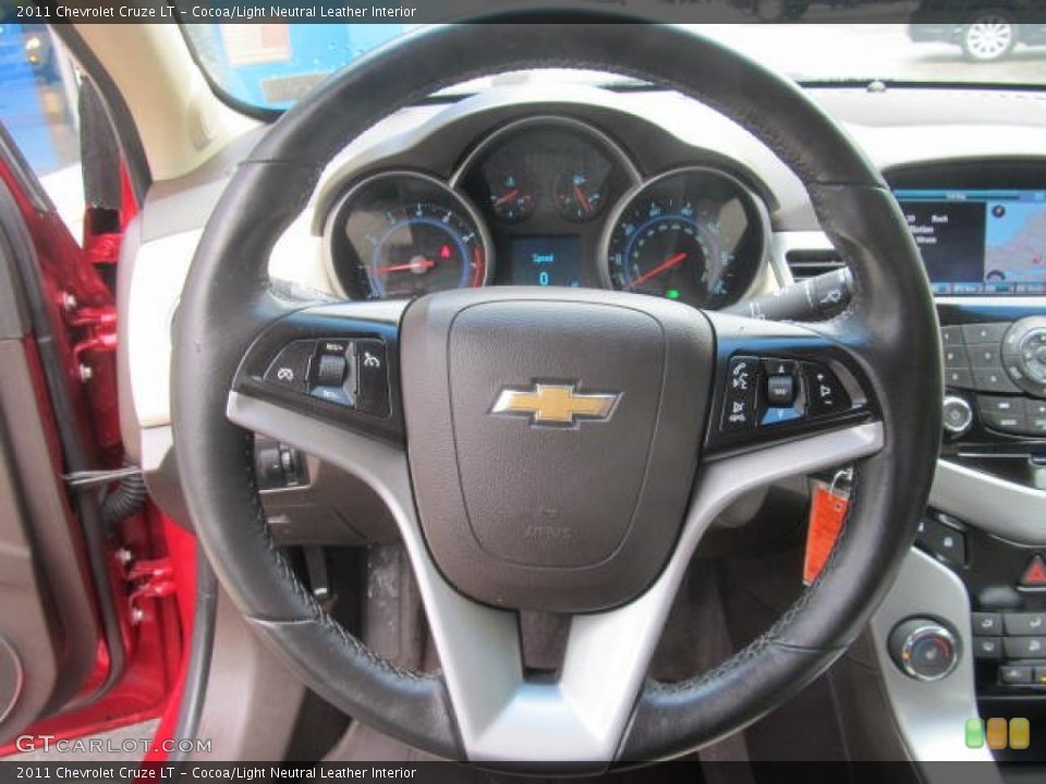 Cocoa/Light Neutral Leather Interior Steering Wheel for the 2011 Chevrolet Cruze LT #84926683