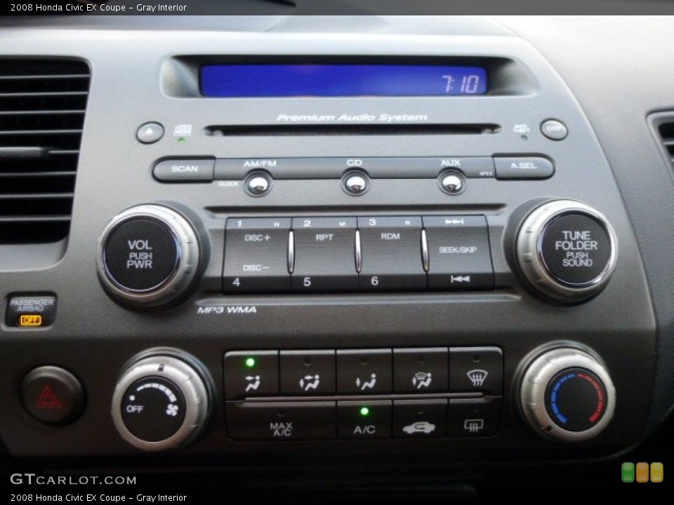 Gray Interior Controls for the 2008 Honda Civic EX Coupe #84927819