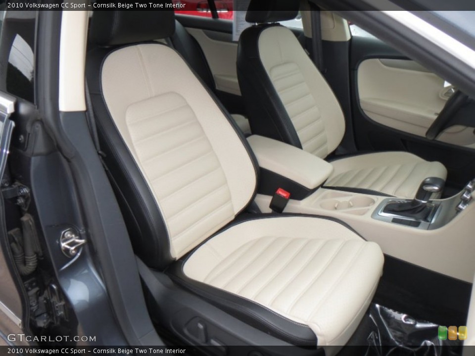 Cornsilk Beige Two Tone Interior Front Seat for the 2010 Volkswagen CC Sport #84931339