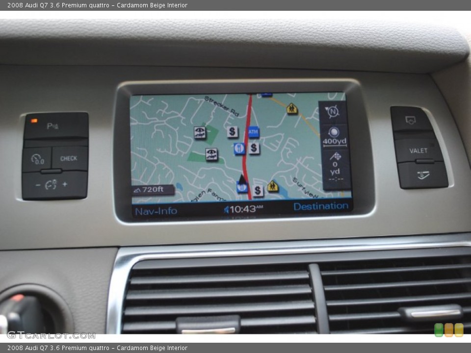 Cardamom Beige Interior Navigation for the 2008 Audi Q7 3.6 Premium quattro #84937135