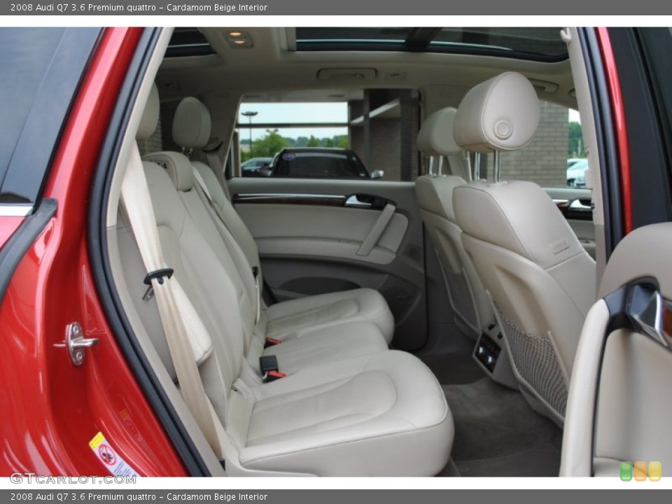 Cardamom Beige Interior Rear Seat for the 2008 Audi Q7 3.6 Premium quattro #84937210