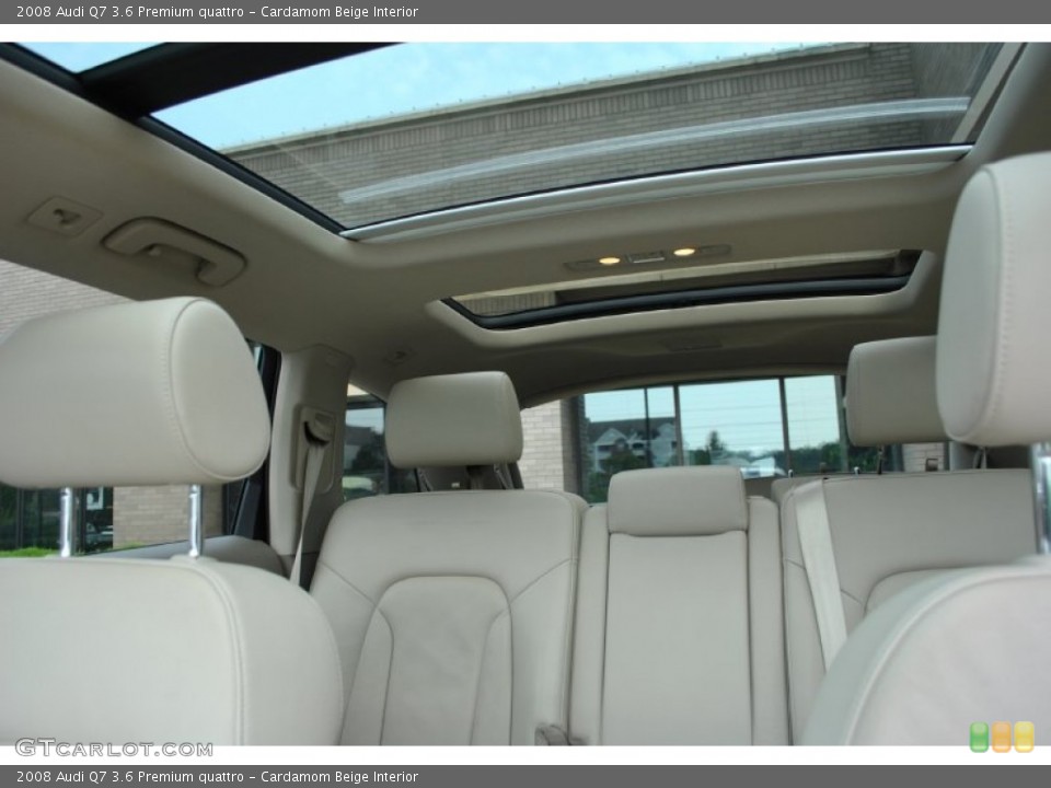 Cardamom Beige Interior Sunroof for the 2008 Audi Q7 3.6 Premium quattro #84937435