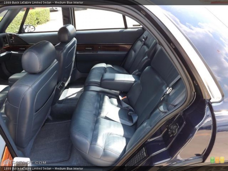 Medium Blue Interior Rear Seat for the 1999 Buick LeSabre Limited Sedan #84938570