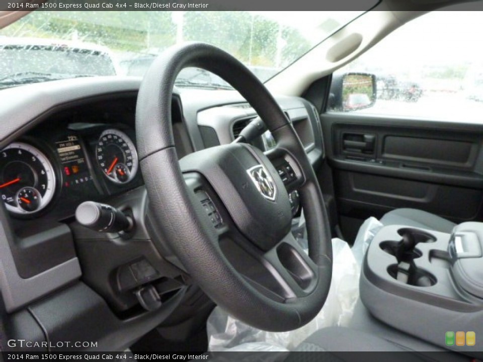 Black/Diesel Gray Interior Steering Wheel for the 2014 Ram 1500 Express Quad Cab 4x4 #84945334
