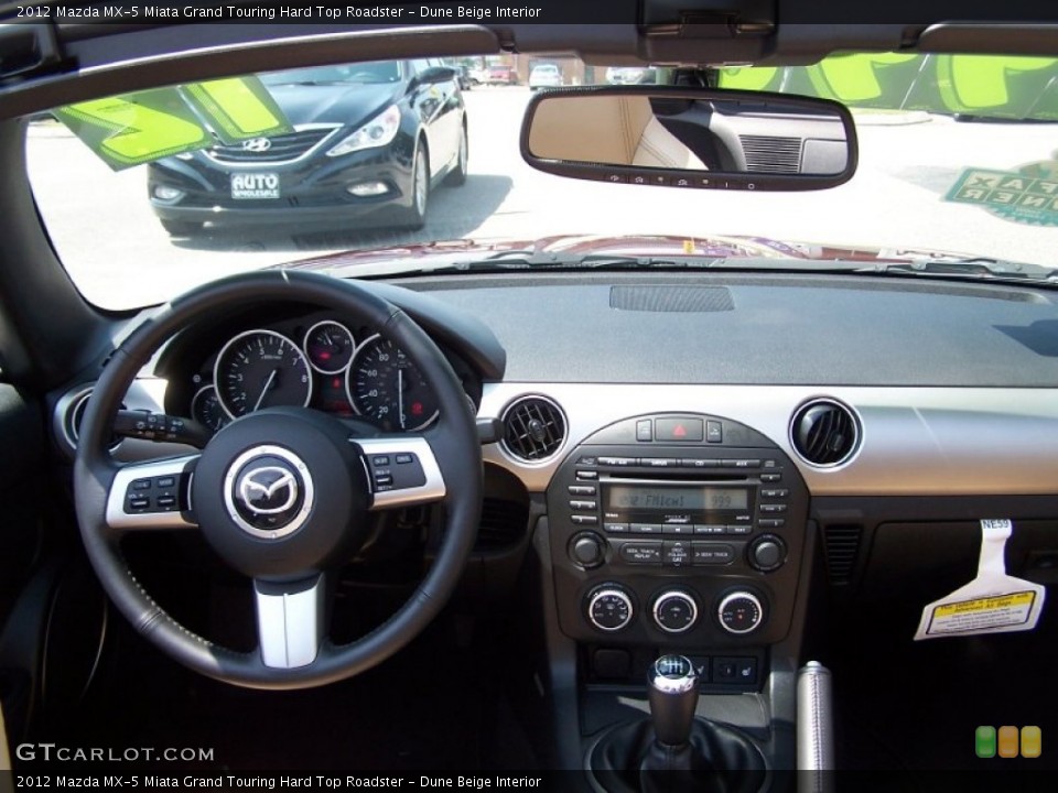 Dune Beige Interior Dashboard for the 2012 Mazda MX-5 Miata Grand Touring Hard Top Roadster #84946657