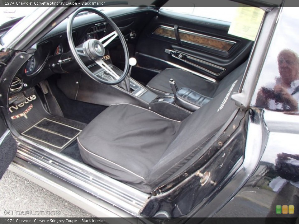 Black Interior Photo for the 1974 Chevrolet Corvette Stingray Coupe #84948614