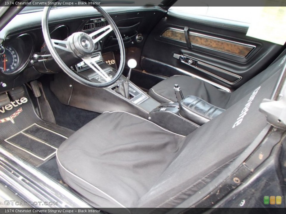 Black 1974 Chevrolet Corvette Interiors