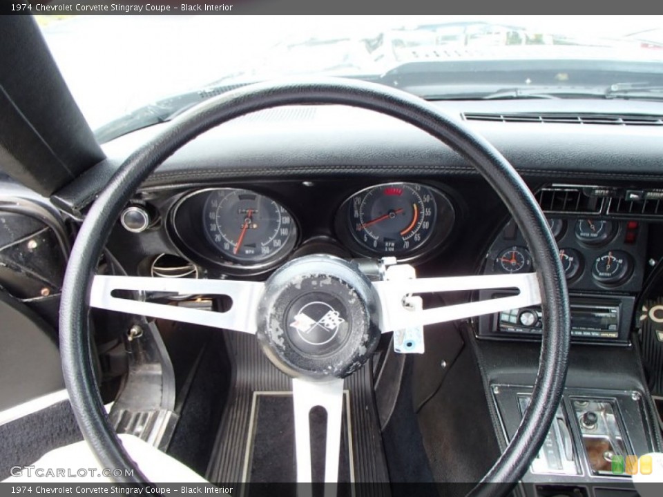 Black Interior Steering Wheel for the 1974 Chevrolet Corvette Stingray Coupe #84948751