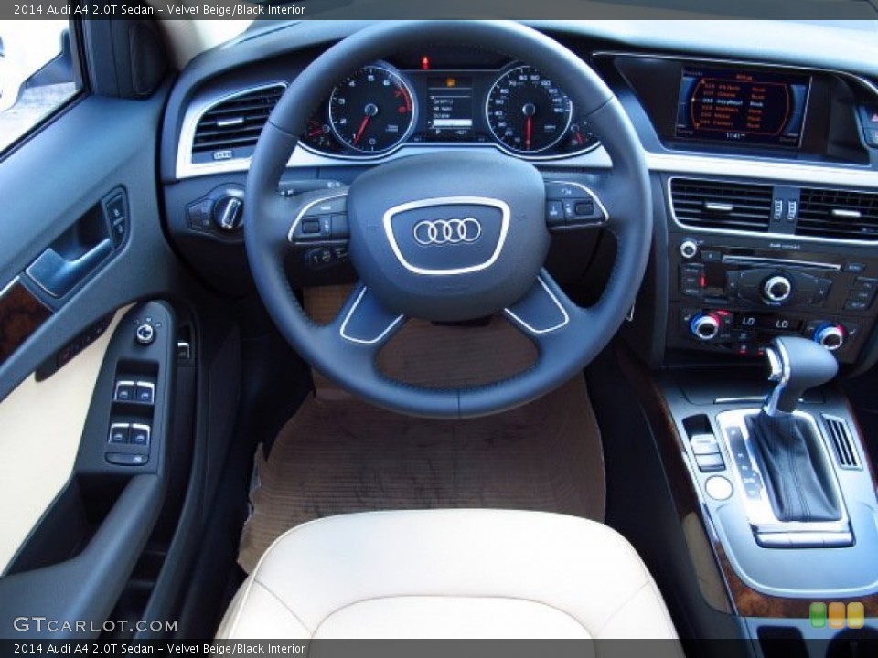 Velvet Beige/Black Interior Dashboard for the 2014 Audi A4 2.0T Sedan #84948829