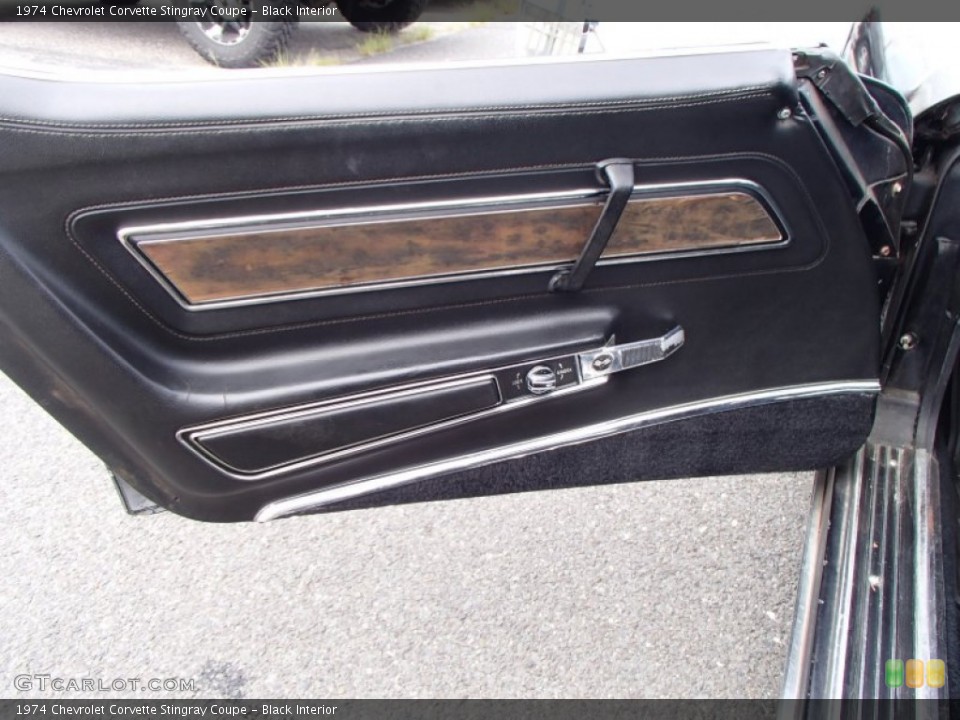 Black Interior Door Panel for the 1974 Chevrolet Corvette Stingray Coupe #84949081