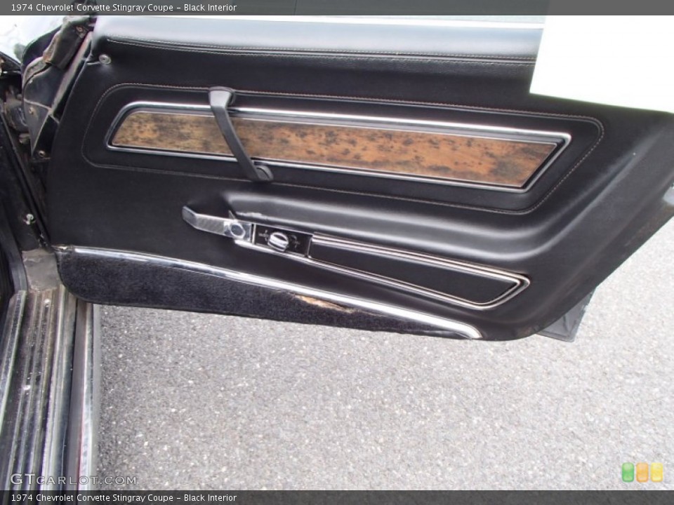 Black Interior Door Panel for the 1974 Chevrolet Corvette Stingray Coupe #84949102