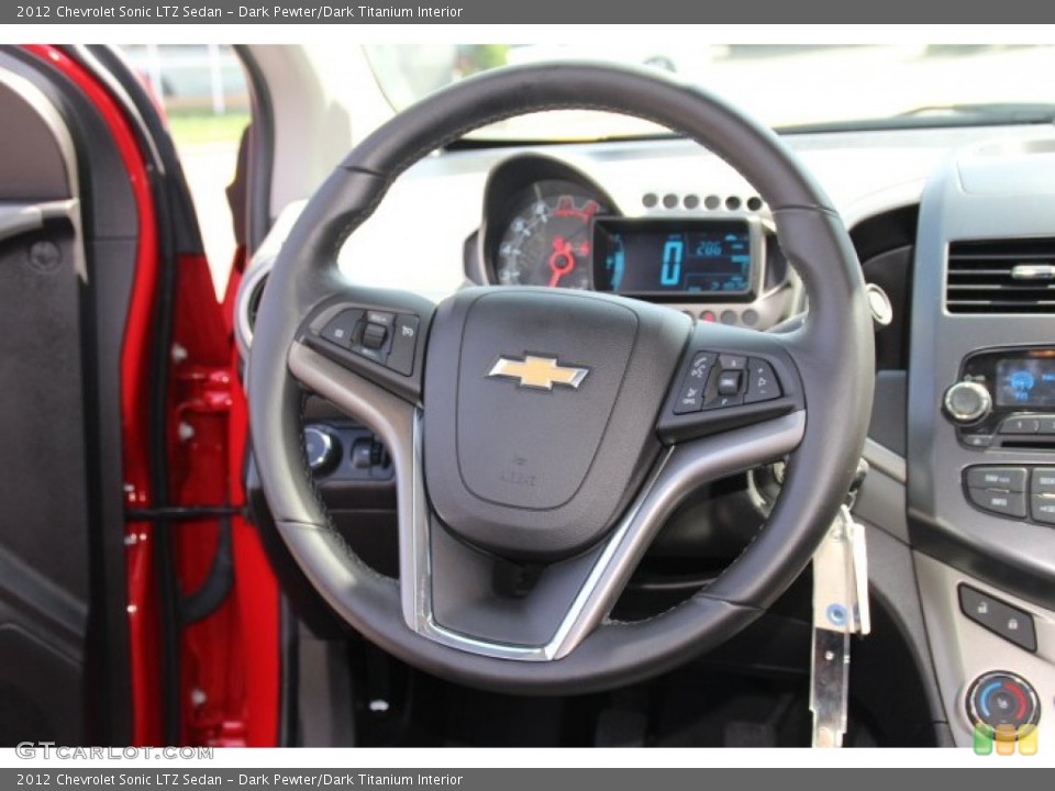 Dark Pewter/Dark Titanium Interior Steering Wheel for the 2012 Chevrolet Sonic LTZ Sedan #84950149